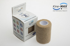 KINE-MAX COHESIVE ELASTIC BANDAGE ELASTICKÁ SAMOFIXAČNÍ BANDÁŽ 7,5cm x 4,5m - Béžová