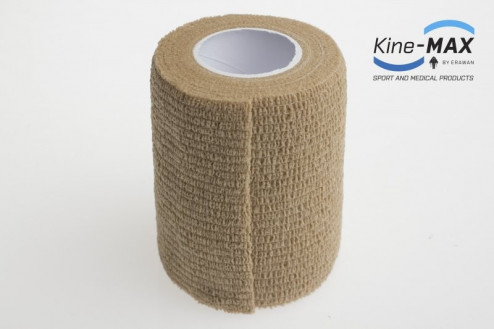 KINE-MAX COHESIVE ELASTIC BANDAGE ELASTICKÁ SAMOFIXAČNÍ BANDÁŽ 7,5cm x 4,5m - Béžová č.2