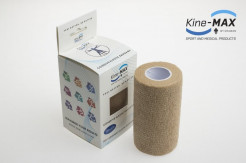 KINE-MAX COHESIVE ELASTIC BANDAGE ELASTICKÁ SAMOFIXAČNÍ BANDÁŽ 10cm x 4,5m - Béžová