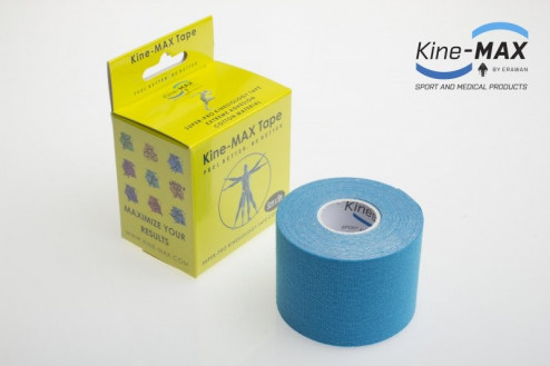 KINE-MAX SUPER-PRO COTTON KINESIO TEJP 5cm x 5m - Modrá č.1