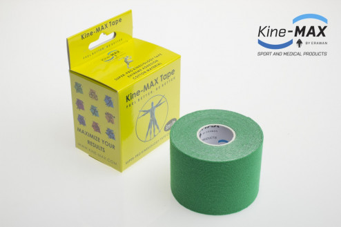 KINE-MAX SUPER-PRO COTTON KINESIO TEJP 5cm x 5m - Zelená č.1