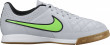 NIKE JR TIEMPO GENIO LEATHER IC SÁLOVKY DĚTSKÉ - Šedá, Zelená č.1