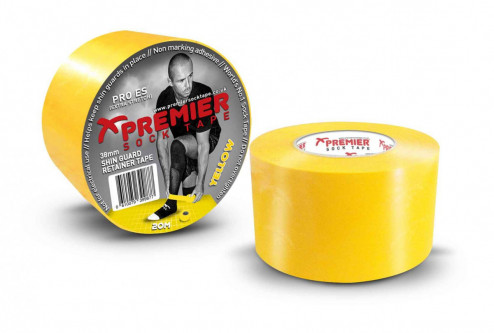 PREMIER SOCK TAPE SHIN GUARD PRO ES 38mmx20m FIXAČNÍ PÁSKA NA CHRÁNIČE - Žlutá č.1