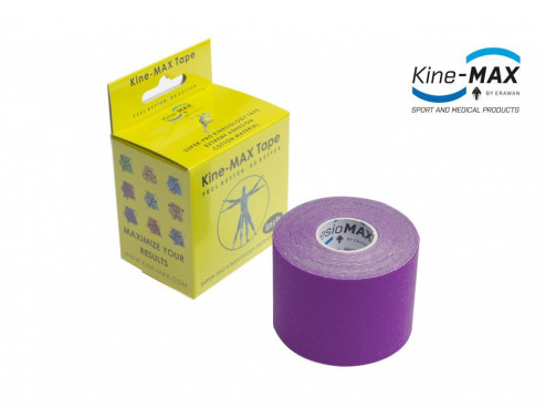 KINE-MAX SUPER-PRO COTTON KINESIO TEJP 5cm x 5m - Fialová č.1