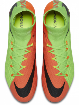 NIKE HYPERVENOM PHATAL III DF FG KOPAČKY PÁNSKÉ - Neon zelená, Červená č.4
