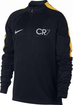 NIKE CR7 Y NIKE SQUAD DRIL TOP MIKINA DĚTSKÁ - Černá, Oranžová č.1