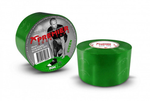 PREMIER SOCK TAPE SHIN GUARD PRO ES 38mmx20m FIXAČNÍ PÁSKA NA CHRÁNIČE - Zelená č.1