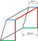 FOTBALOVÁ SÍŤ 105 PP 3mm 7,5x2,5x0,8x1,5 - Modrá č.3