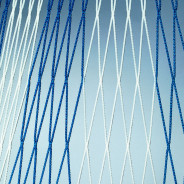 FOTBALOVÁ SÍŤ DVOUBAREVNÁ 107 4 mm 7,5x2,5x0,8x1,5m - Modrá, Bílá