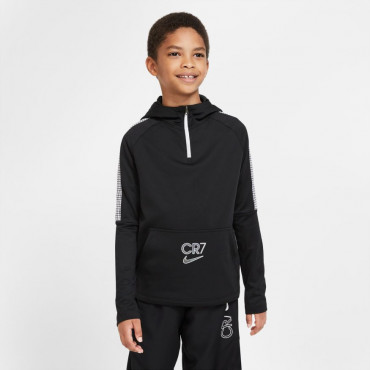 NIKE DRI-FIT CR7 MIKINA S KAPUCÍ DĚTSKÁ - Černá č.1