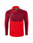 ERIMA SIX WINGS MIKINA 1/2 ZIP - DĚTSKÁ - Červená, Bordová