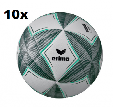 ERIMA SET 10 x SENZOR-STAR PRO FOTBALOVÝ MÍČ VELIKOST 5 - Bílá, Šedá č.1