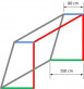FOTBALOVÁ SÍŤ 1515 5x2 m - Bílá, Červená č.2