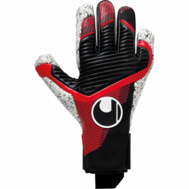 UHLSPORT POWERLINE SUPERGRIP BRANKÁŘSKÉ RUKAVICE - Černá, Červená č.2