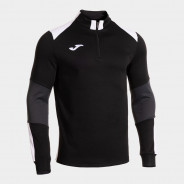 JOMA DANUBIO IV TRÉNINKOVÁ MIKINA KRÁTKÝ ZIP UNISEX - Černá, Bílá