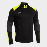 JOMA DANUBIO IV TRÉNINKOVÁ MIKINA KRÁTKÝ ZIP UNISEX - Černá, Neon žlutá