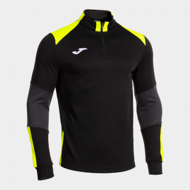 JOMA DANUBIO IV TRÉNINKOVÁ MIKINA KRÁTKÝ ZIP UNISEX - Černá, Neon žlutá č.1