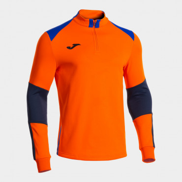 JOMA DANUBIO IV TRÉNINKOVÁ MIKINA KRÁTKÝ ZIP UNISEX - Oranžová, Tmavě modrá č.1